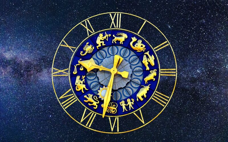 clock, zodiac sign, time of, pointer, dial gold, blue, blue time, blue clock, zodiac sign, zodiac sign, zodiac sign, zodiac sign, zodiac sign