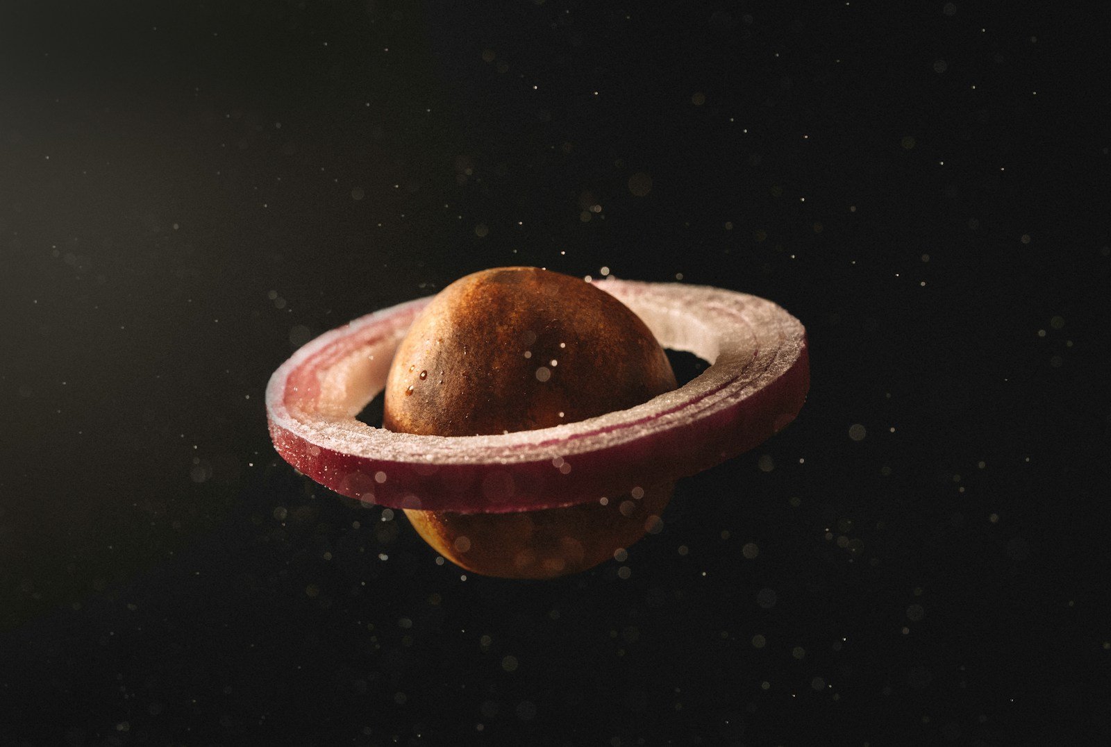 brown and beige stone fragment