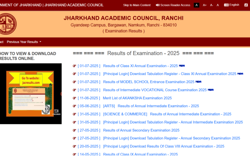 jac results 2025