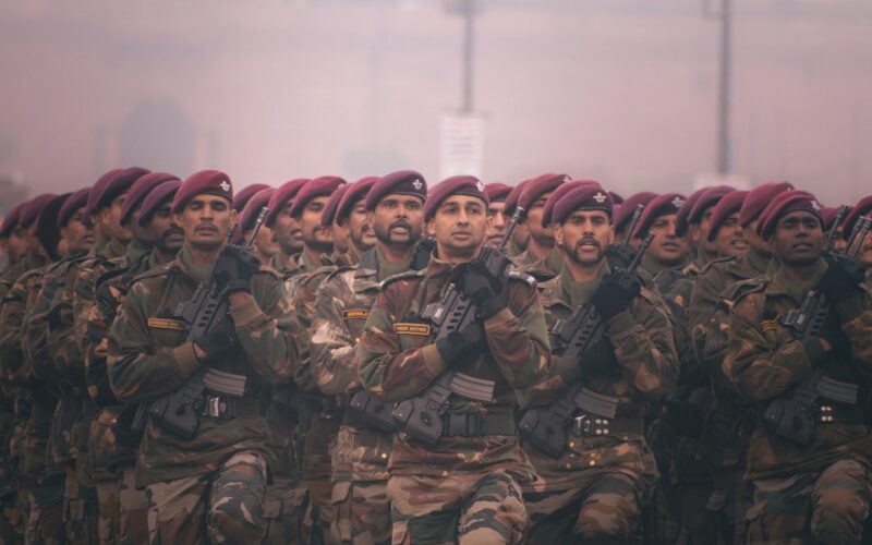 a group of people in military uniforms