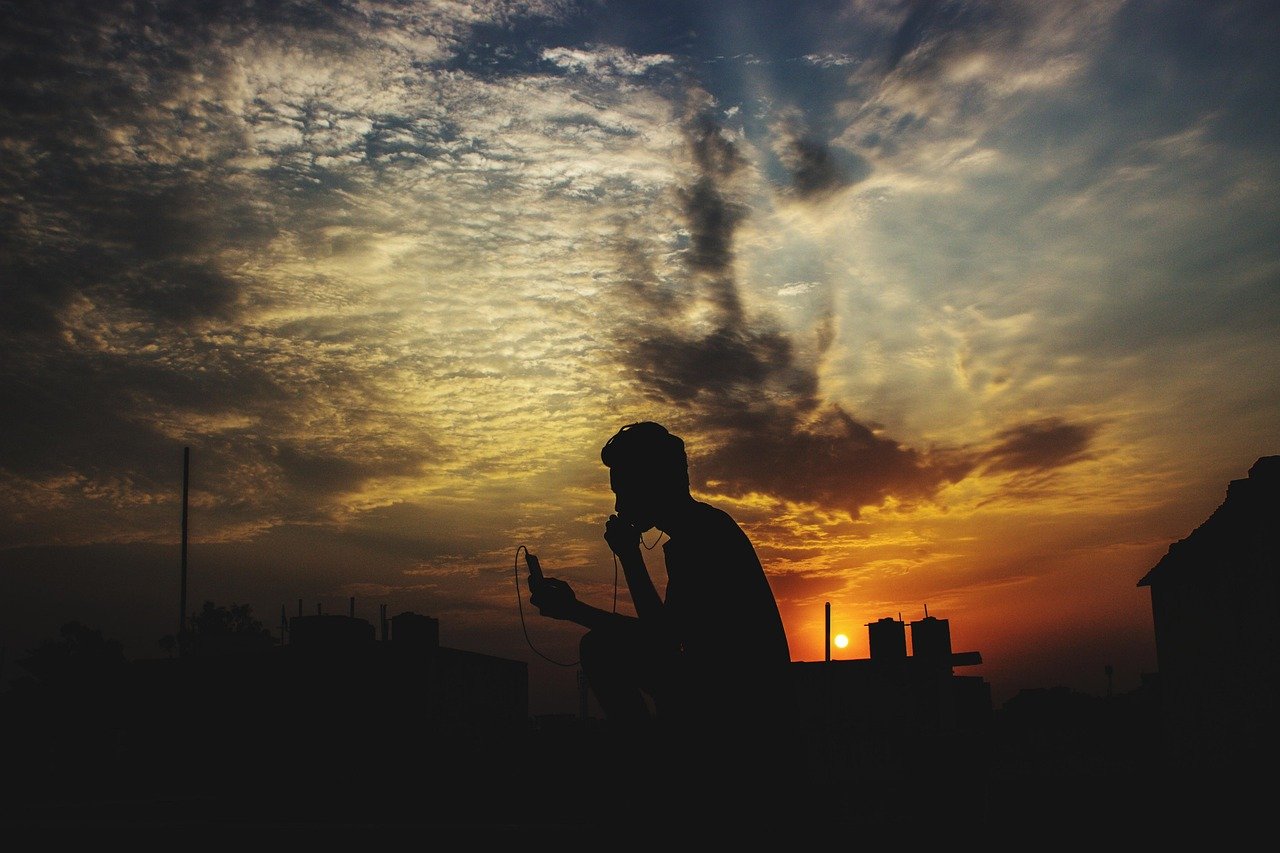 silhouette, sunset, clouds, lucknow, uttar pradesh, india, talking, dark, brown talk, nature, brown talking