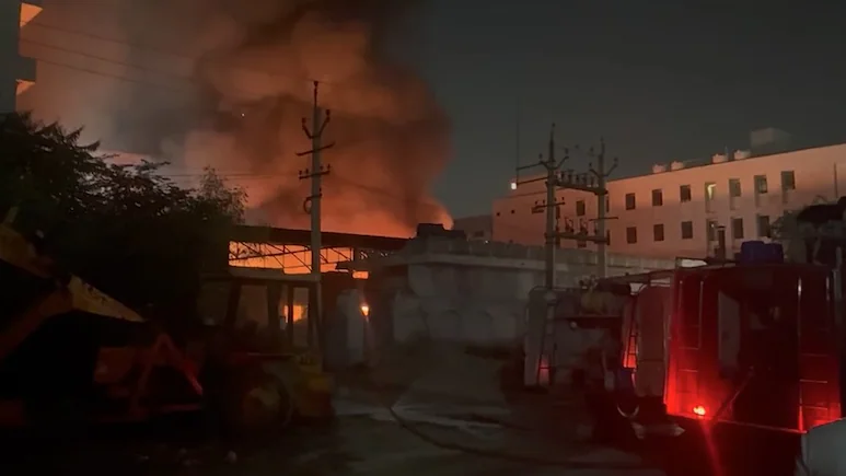 Jaipur Mercedes Workshop Fire